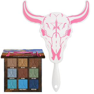 Mini Star Ranch Palette & Skull Hand Mirror Bundle White