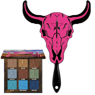 Mini Star Ranch Palette & Skull Hand Mirror Bundle Pink