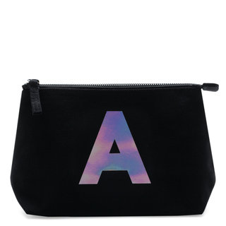 Alphabet Bags Holographic Foil Initial Makeup Bag